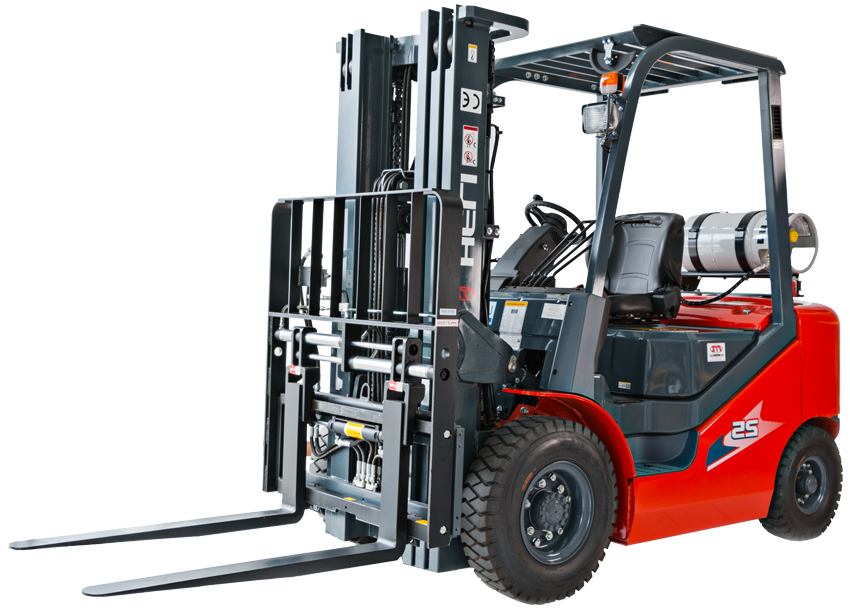 red forklift lpg